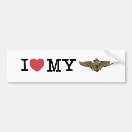 Ik wil mijn Naval Aviator Bumpersticker (Voorkant)