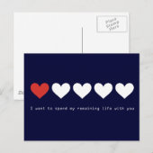 Ik wil mijn resterende leven met je doorbrengen briefkaart (Voorkant / Achterkant)