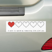 Ik wil mijn resterende leven met je doorbrengen bumpersticker (Op auto)