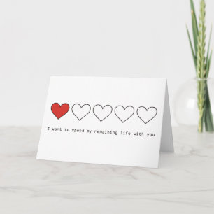 Ik wil mijn resterende leven met je doorbrengen feestdagen kaart