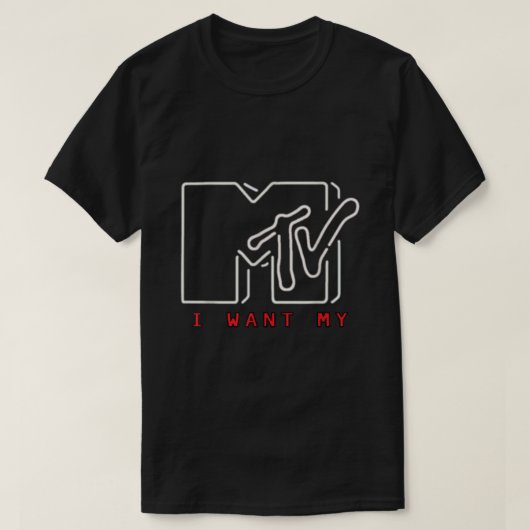 Ik wil mijn tv-neon t-shirt (Design voorkant)