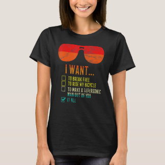 Ik wil m'n fiets laten ronddraaien. t-shirt