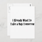 Ik wil morgen reeds een dutje briefkaart (Voorkant / Achterkant)