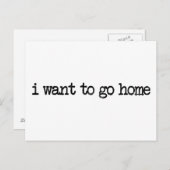 ik wil naar huis briefkaart (Voorkant / Achterkant)