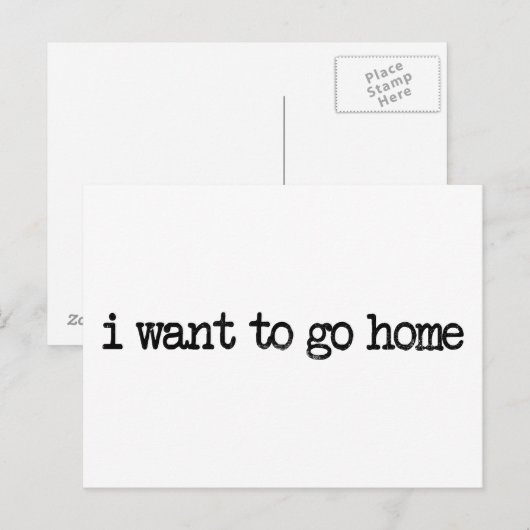 ik wil naar huis briefkaart (Voorkant / Achterkant)