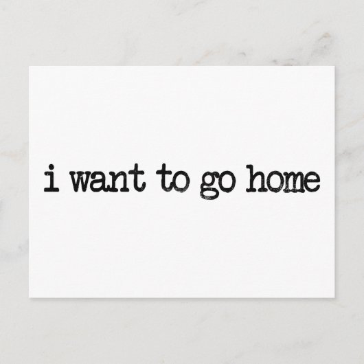 ik wil naar huis briefkaart (Voorkant)