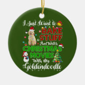 Ik wil naar kerstfilms kijken die goldendoodle is keramisch ornament (Voorkant)