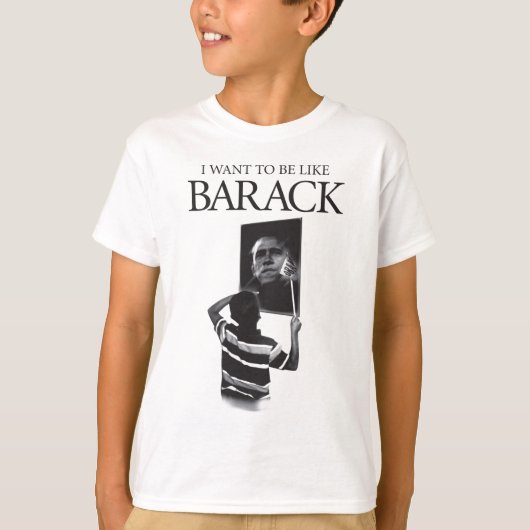 Ik wil net als Barack Mirror zijn T-shirt (Voorkant)