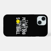 Ik Wil Net Mijn Hond Aaien En Softbal Spelen iPhone 15 Case (Achterkant horizontaal)