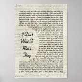 Ik wil niet dat er een song Lyric is. Poster (Voorkant)