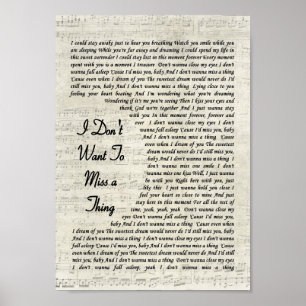 Ik wil niet dat er een song Lyric is. Poster