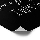 Ik wil niet dat je iemand zoals jij wilt. poster (Hoek)