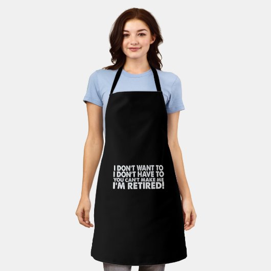 Ik wil niet dat je me niet kunt maken schort (Gedragen)