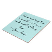 Ik wil niet dat mensen aangenaam zijn Jane Austen Tegeltje (Zijkant)