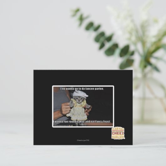 Ik wil niet naar een dansfeest briefkaart