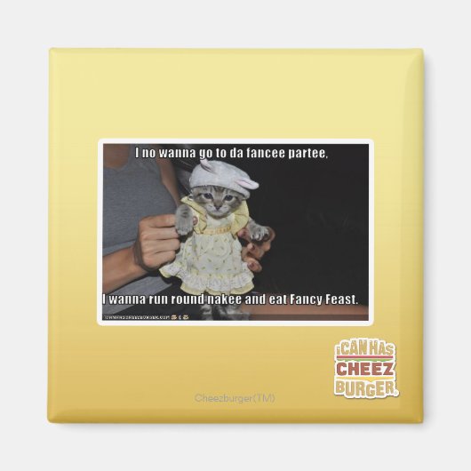 Ik wil niet naar een dansfeest magneet (Voorkant)