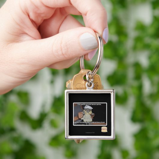 Ik wil niet naar een feest gaan sleutelhanger (Hand)