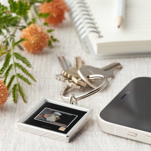 Ik wil niet naar een feest gaan sleutelhanger (Zijkant)