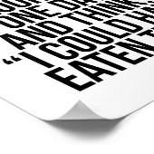 Ik wil niet op een dag terugkijken en denken.. poster (Hoek)