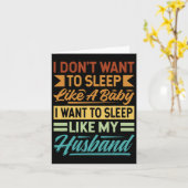 Ik wil niet slapen als een baby kaart (Gele Bloem)