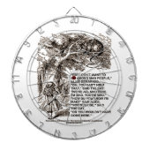 Ik wil niet tussen Mad Mensen Alice Cheshire gaan. Dartbord (Voorkant)