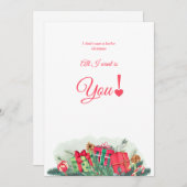 Ik wil niet veel voor kerstkaarten bedankkaart (Voorkant / Achterkant)