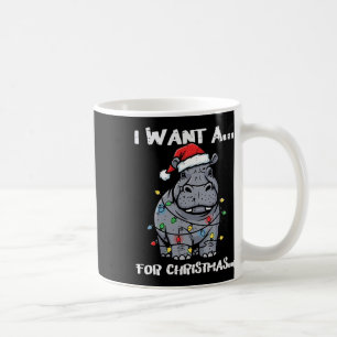 Ik wil nijlpaard met Kerstmis Grappig Xmas Dier Ki Koffiemok