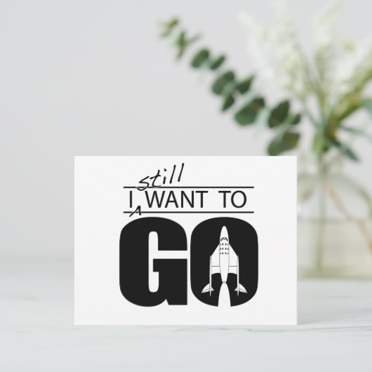 Ik wil nog steeds gaan briefkaart (Staand voorkant)