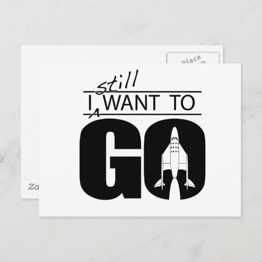 Ik wil nog steeds gaan briefkaart (Voorkant / Achterkant)
