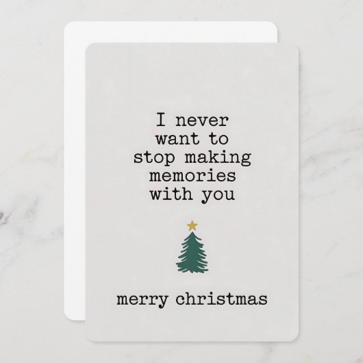 Ik wil nooit stoppen met het maken van herinnering kaart (Voorkant / Achterkant)