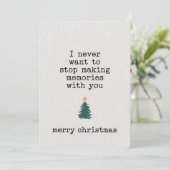 Ik wil nooit stoppen met het maken van herinnering kaart (Staand voorkant)