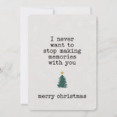 Ik wil nooit stoppen met het maken van herinnering kaart (Voorkant)