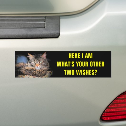 Ik wil nummer één Kat Bumpersticker (Op auto)