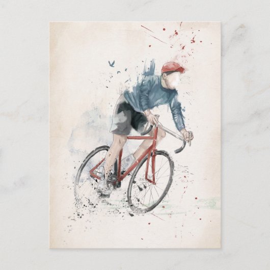 Ik wil op mijn fiets rijden briefkaart (Voorkant)