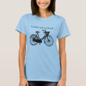 "Ik wil op mijn fiets rijden" Inspirerend prijsopg T-shirt (Voorkant)