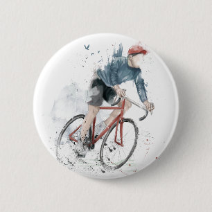 Ik wil op mijn fiets rijden ronde button 5,7 cm