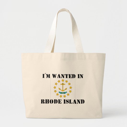 Ik wil op Rhode Island Grote Tote Bag (Voorkant)