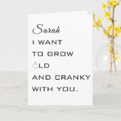 Ik wil oud worden met je trouwvoorstel kaart (Gele Bloem)