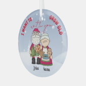 Ik wil oud worden met kerstmis... glas ornament (Voorkant links)