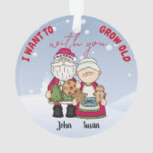 Ik wil oud worden met kerstmis... ornament (achterkant)