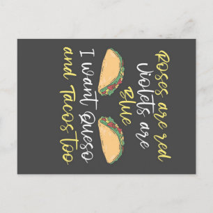 Ik wil Queso and Tacos too_701e34210f53ab0073e6164 Aankondigingskaart