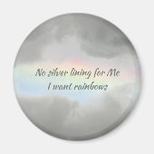 Ik wil regenbogen in de wolken fotografisch magneet (Voorkant)