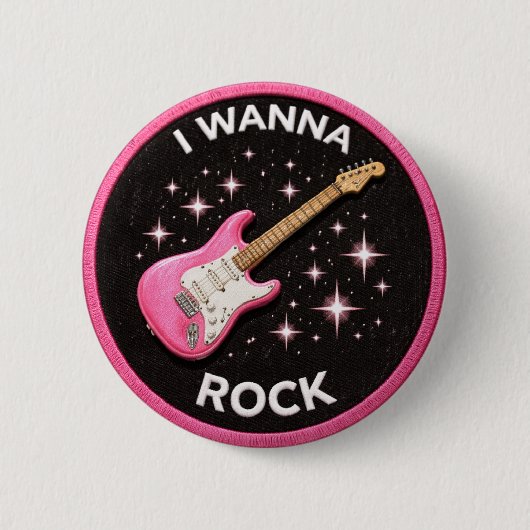 Ik Wil Rocken Ronde Button 5,7 Cm (Voorkant)