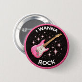 Ik Wil Rocken Ronde Button 5,7 Cm (Voorkant /achterkant)