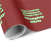 IK WIL SANTA'S LIJST VAN NAUWKEURIGE MEISJES CADEAUPAPIER (Rol Hoek)