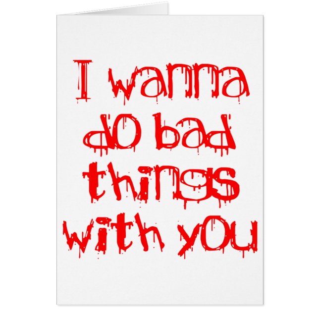 Ik wil slechte dingen met je doen (Voorkant)
