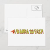 Ik wil snel gaan briefkaart (Voorkant / Achterkant)