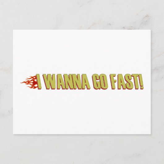 Ik wil snel gaan briefkaart (Voorkant)