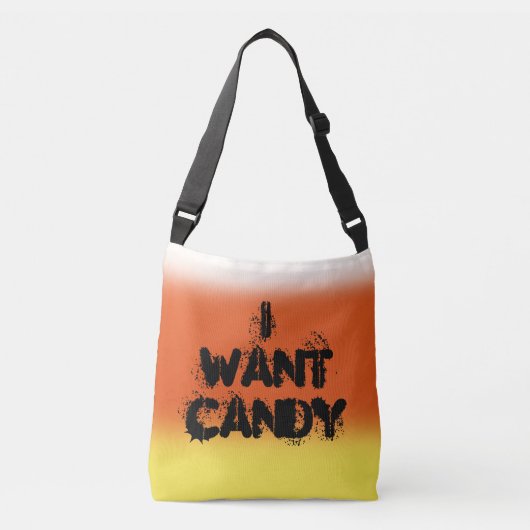 "Ik wil Snoep" Candy Corn Crossbody Bag Tas (Voorkant)
