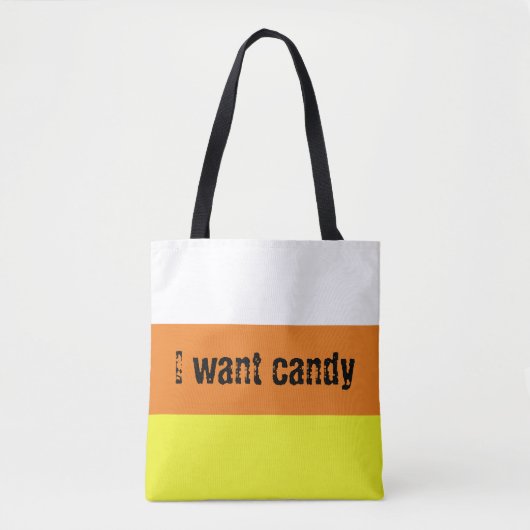 Ik wil snoep Candy Corn Tote Bag (Voorkant)